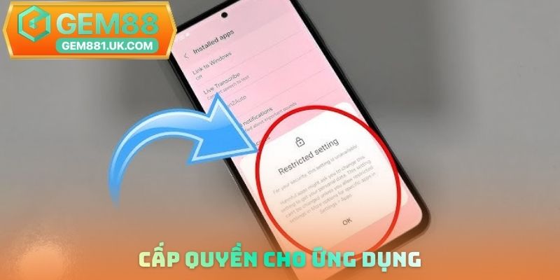 Cấp quyền cho ứng dụng