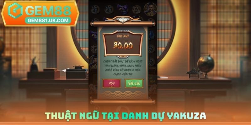 Thuật ngữ tại Danh dự Yakuza