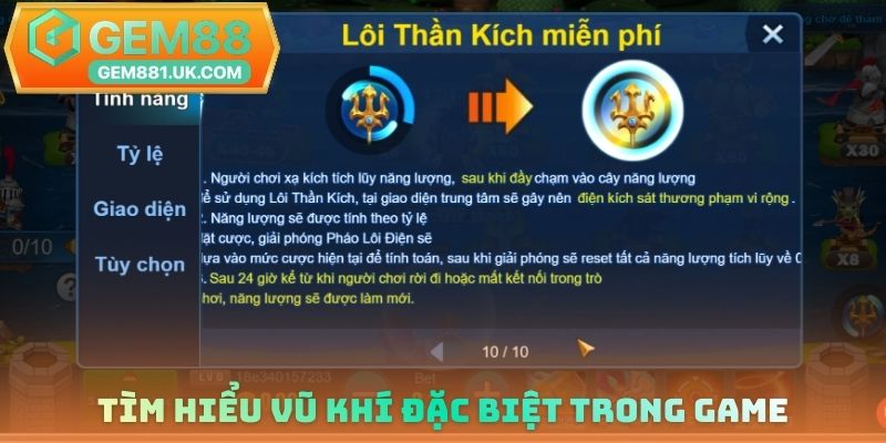 Tìm hiểu vũ khí đặc biệt trong game