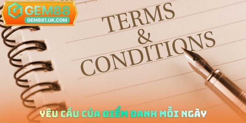 Yêu cầu của Điểm danh mỗi ngày