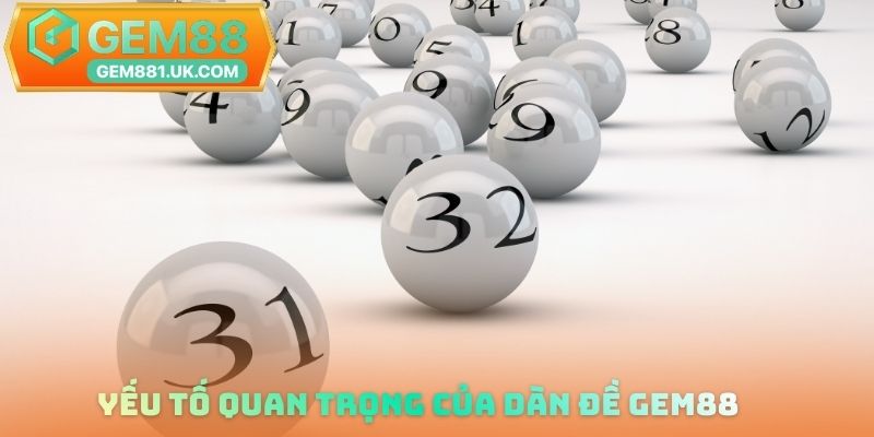 Yếu tố quan trọng của dàn đề Gem88